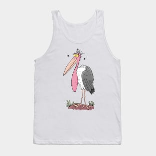 Funny marabou stork cartoon Tank Top